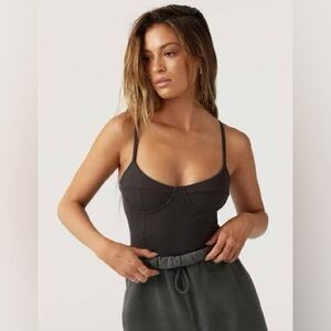 NWT Joah Brown Bustier Cami in Flex Rib